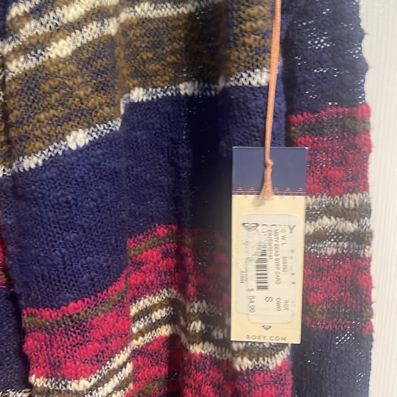 Roxy misty seas striped hooded long open cardigan size small NWT - Picture 6 of 10